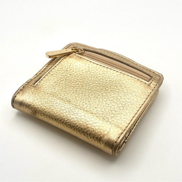 Michael Kors Metallic Gold Leather Wallet - Picture 3 of 10
